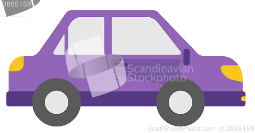 Image of Small purple car.