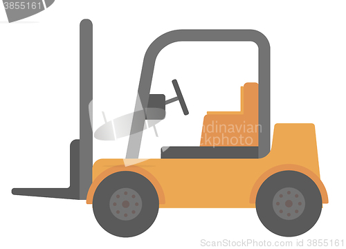 Image of Yellow forklift truck