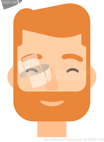 Image of Pleased man with his eyes closed.