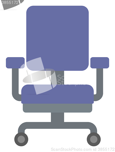 Image of Blue office chair.
