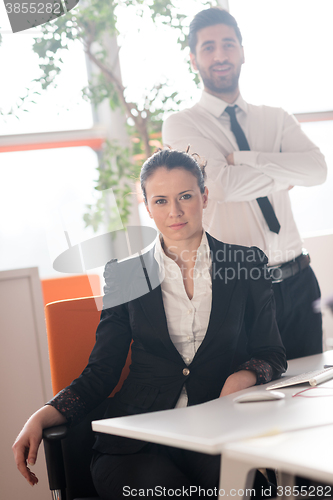 Image of portrait of business couple at office