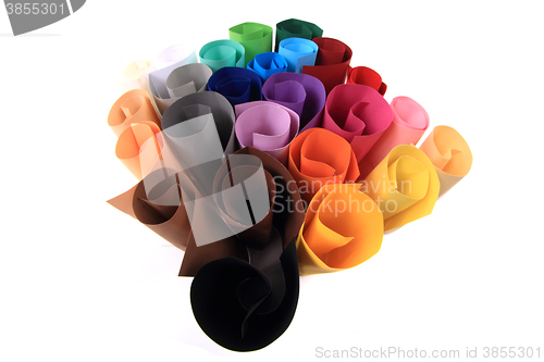 Image of color paper rolls 