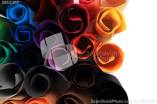 Image of color paper rolls 