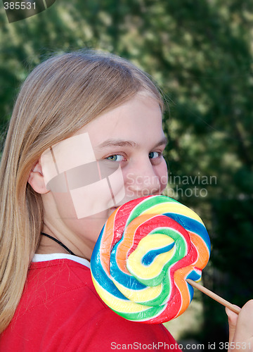 Image of girl with lollipop