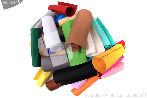 Image of color paper rolls 