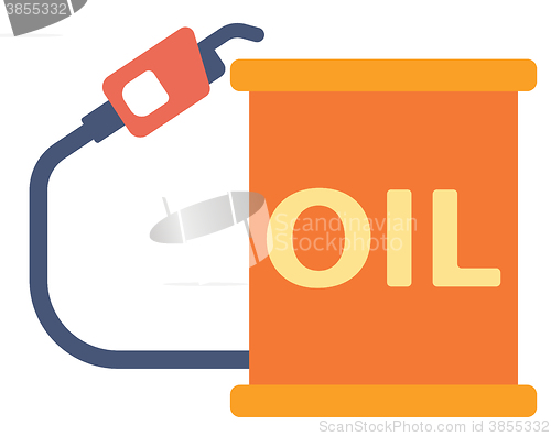 Image of Oil barrel with gas pump.