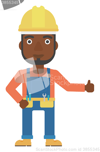 Image of Builder showing thumbs up.
