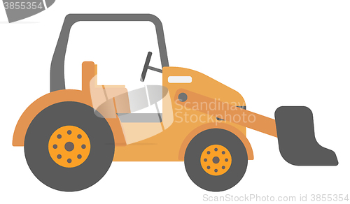 Image of Large yellow bulldozer