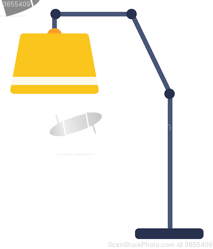 Image of Yellow floor lamp.