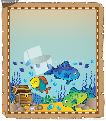 Image of Parchment with underwater theme 9
