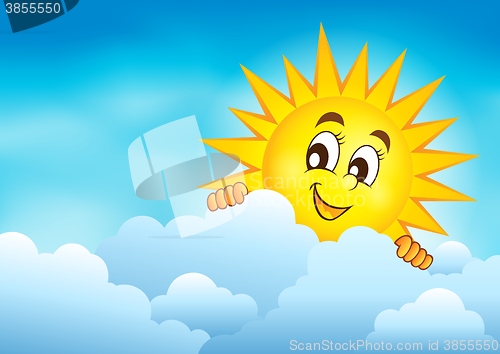 Image of Cloudy sky with lurking sun 3