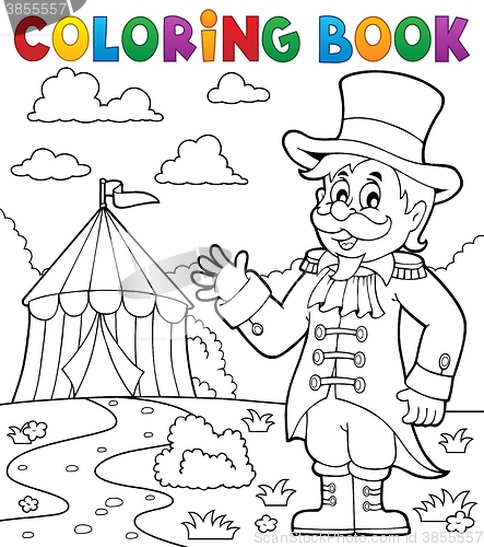 Image of Coloring book circus ringmaster theme 2