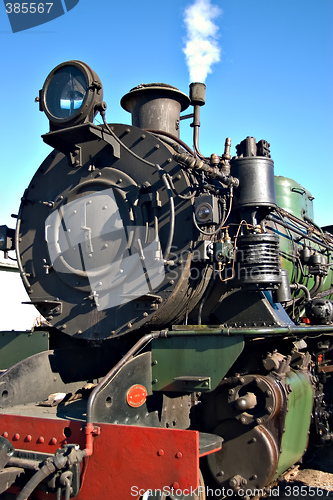 Image of close up of steam train