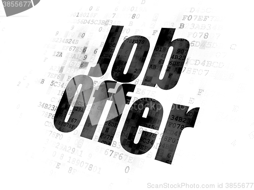 Image of Finance concept: Job Offer on Digital background
