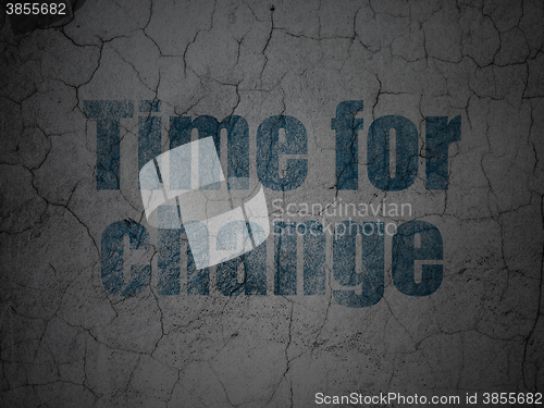 Image of Timeline concept: Time for Change on grunge wall background