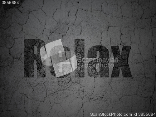 Image of Holiday concept: Relax on grunge wall background