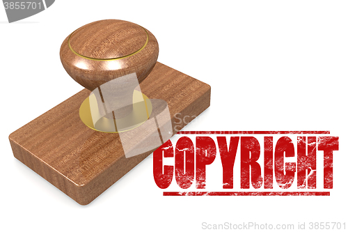 Image of Copyright wooded seal stamp