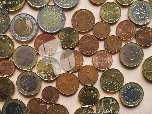 Image of Euro coins background