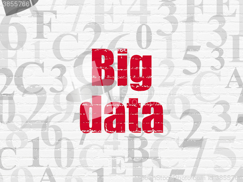Image of Data concept: Big Data on wall background