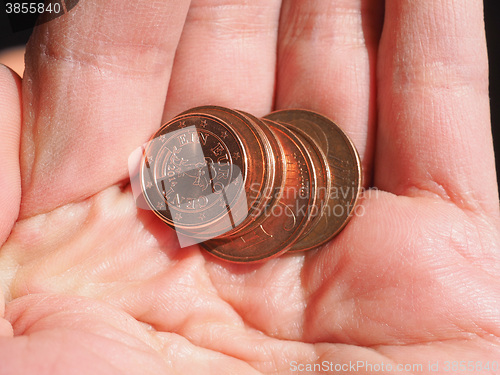 Image of Euro cent coins
