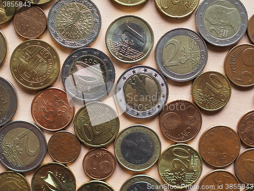 Image of Euro coins background