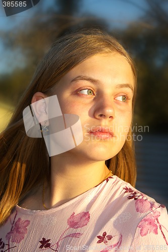 Image of wistful girl