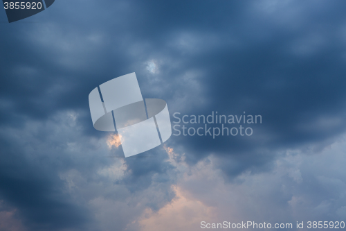 Image of Dramatic clouds after thunderstorm