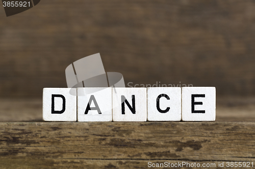 Image of The word dance written in cubes