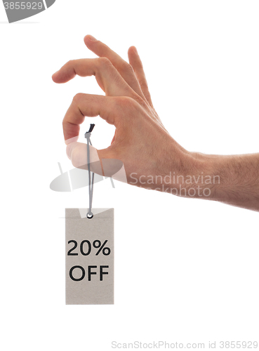 Image of Tag tied with string, price tag