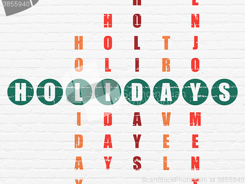 Image of Holiday concept: Holidays in Crossword Puzzle