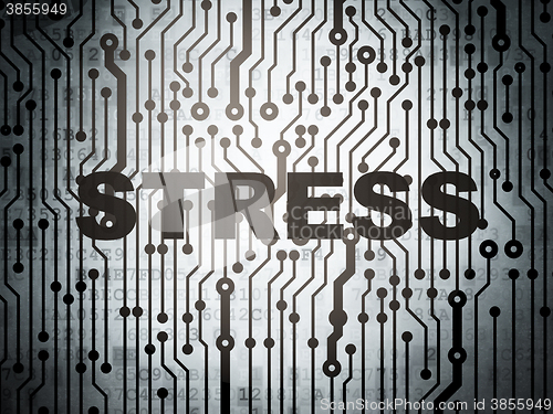 Image of Medicine concept: circuit board with Stress