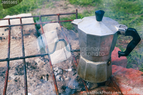 Image of coffee on the coals