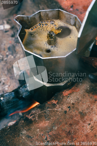 Image of coffee on the coals