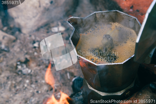 Image of coffee on the coals