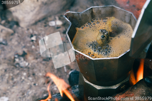 Image of coffee on the coals