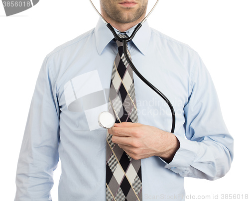 Image of Doctor with stethoscope, isolated