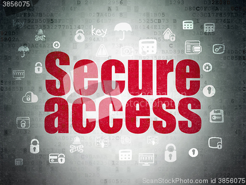 Image of Protection concept: Secure Access on Digital Paper background