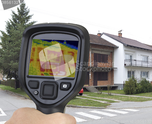 Image of Brick Facade Infrared Leak