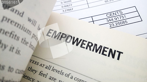 Image of Empowerment word on book