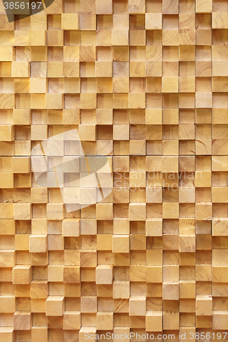 Image of Wood Cubes Wall