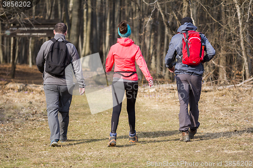 Image of Young people during hiking