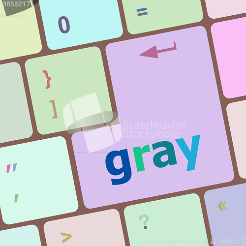 Image of Computer keyboard keys with gray word on it vector illustration