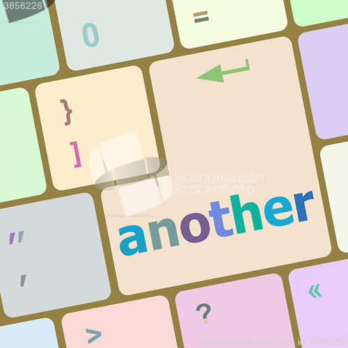Image of another button on the computer keyboard key vector illustration