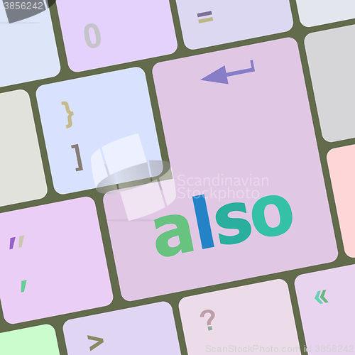 Image of Computer keyboard button with also word on it vector illustration