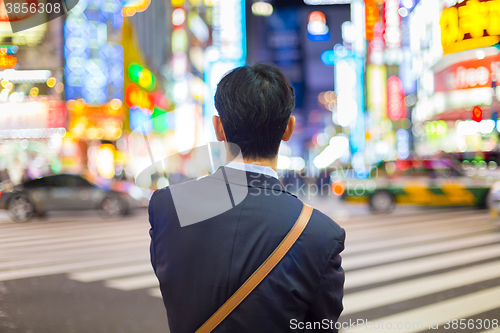 Image of Businessmnn in Shinjuku, Tokyo, Japan.