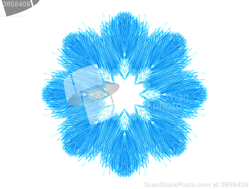 Image of Abstract blue concentric pattern shape