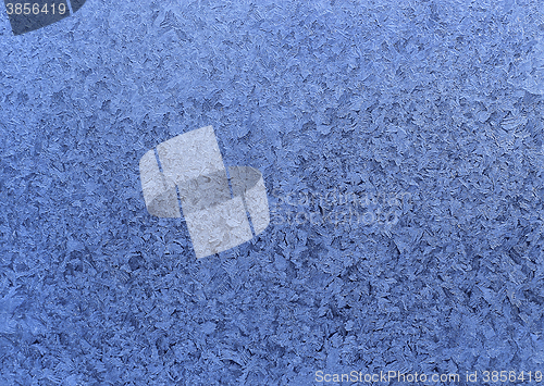 Image of Natural ice pattern on winter glass