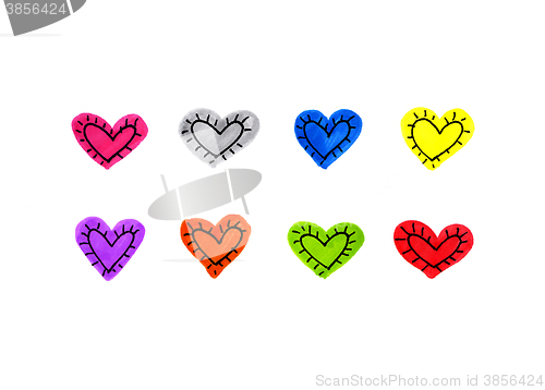 Image of Abstract bright hearts