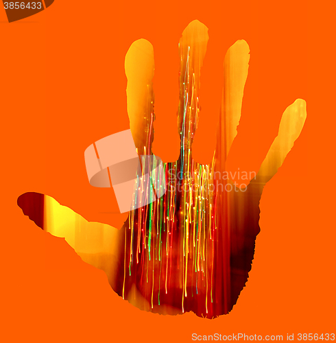 Image of Abstract hand background