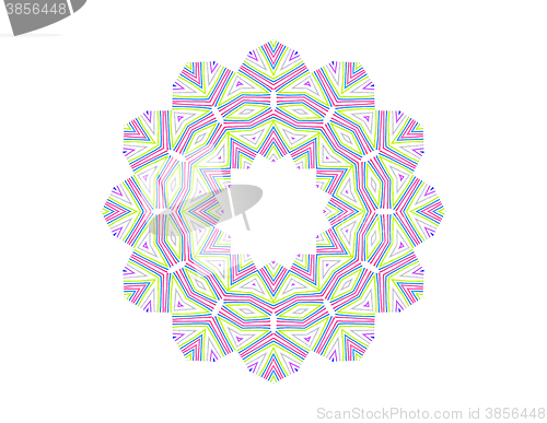 Image of Abstract color lines pattern on white